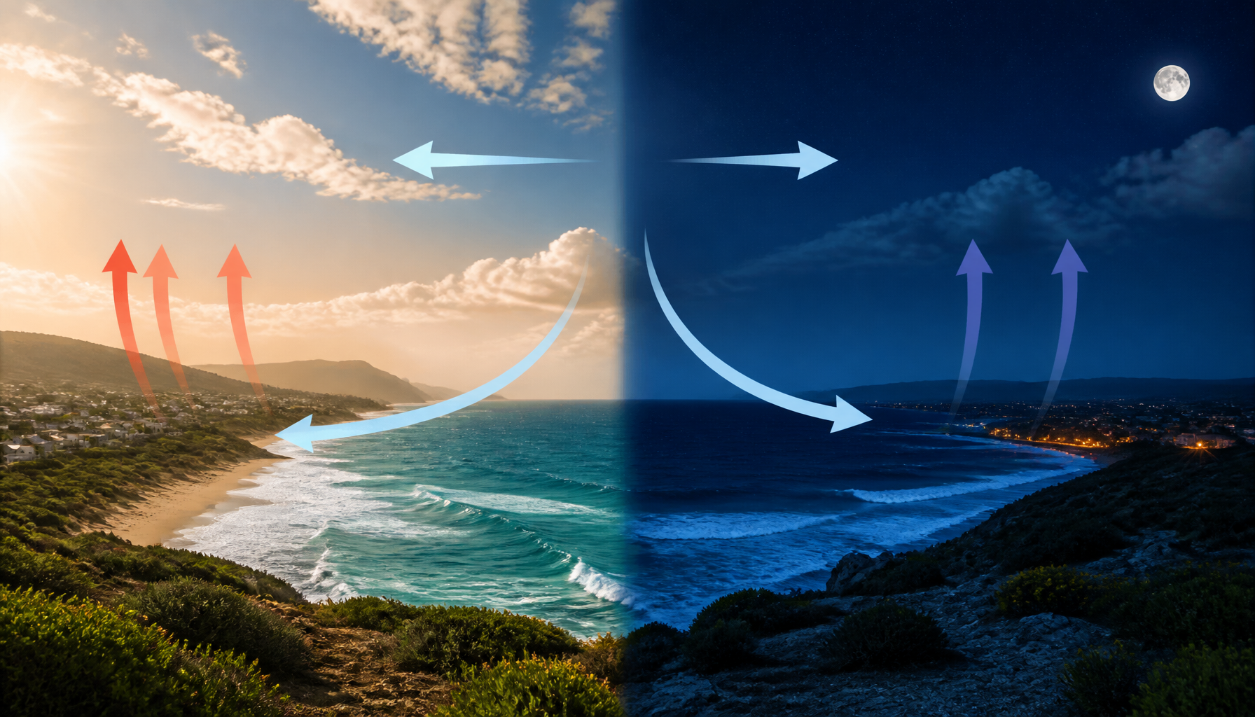Sea Breezes and Land Breezes: The Daily Wind Switch