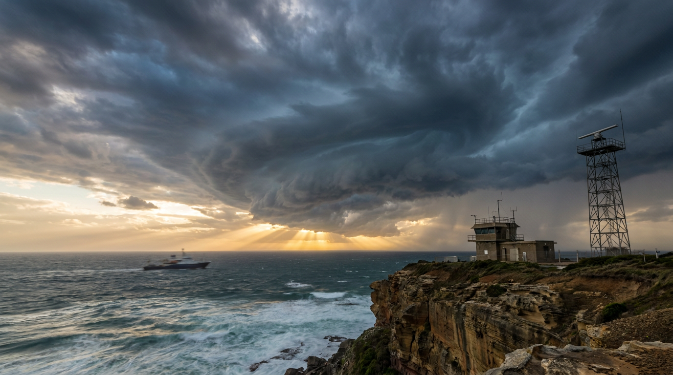 Why bomb cyclones explode as a powerful weather system intensifies over the dark ocean during a storm.