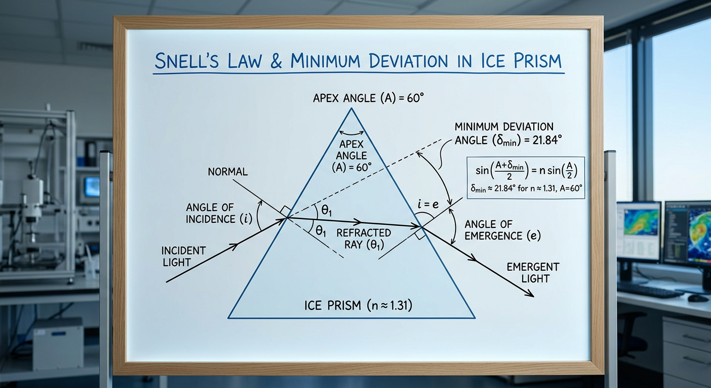 Infographic explaining Snell's Law