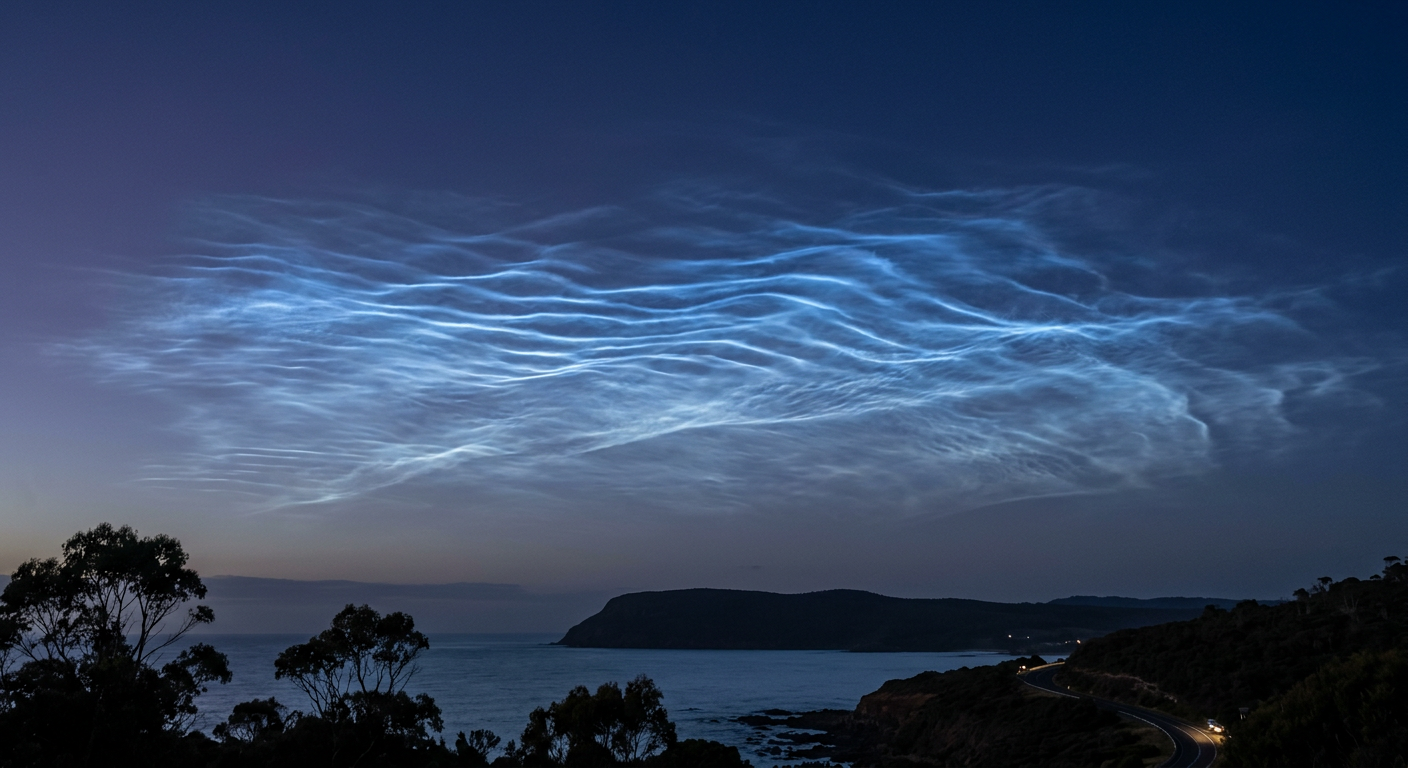 Rippling wave patterns in high-altitude night-shining clouds