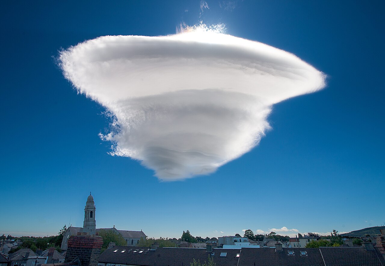 Dramatic lenticular cloud formation over Harold's Cross, Dublin