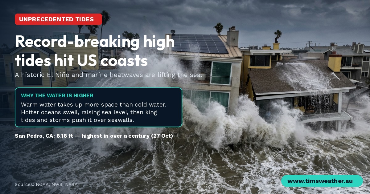 King tides flood coasts as El Niño drives sea spikes