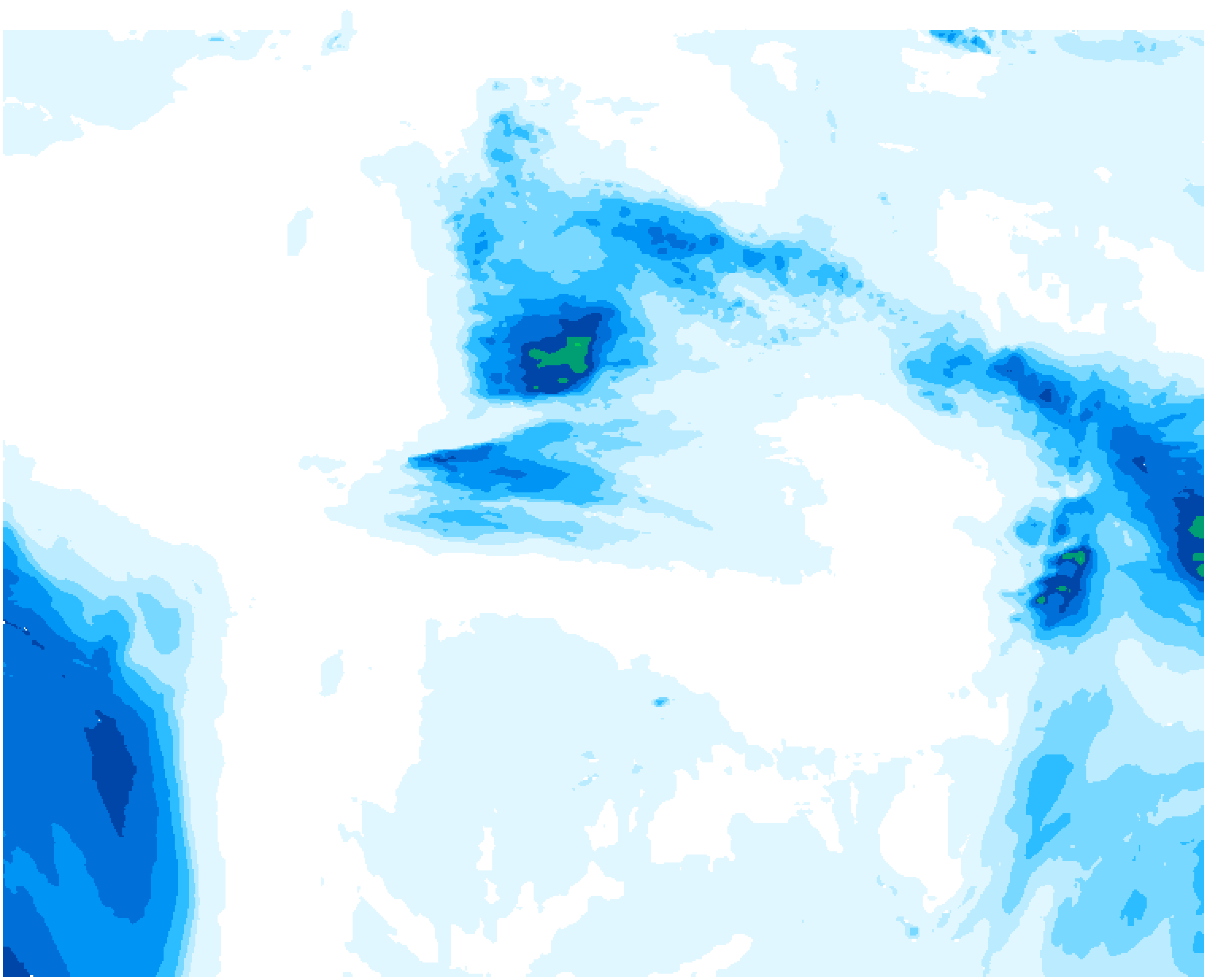 Forecast daily rainfall totals across Far North Queensland, valid 14 Oct 2026, 11:09 pm Australian eastern time