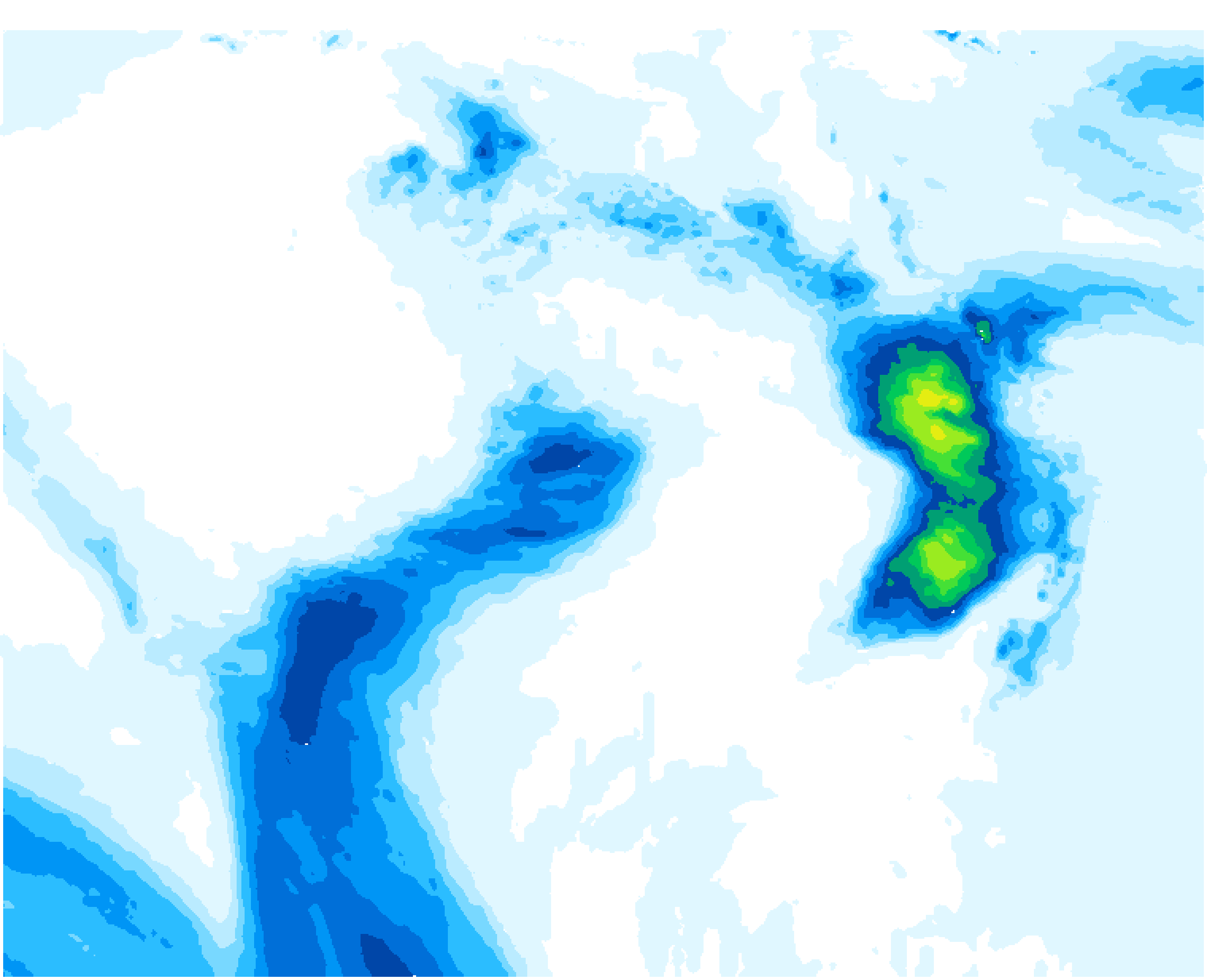 Forecast daily rainfall totals across North Queensland, valid 16 Oct 2026, 6:54 am Australian eastern time