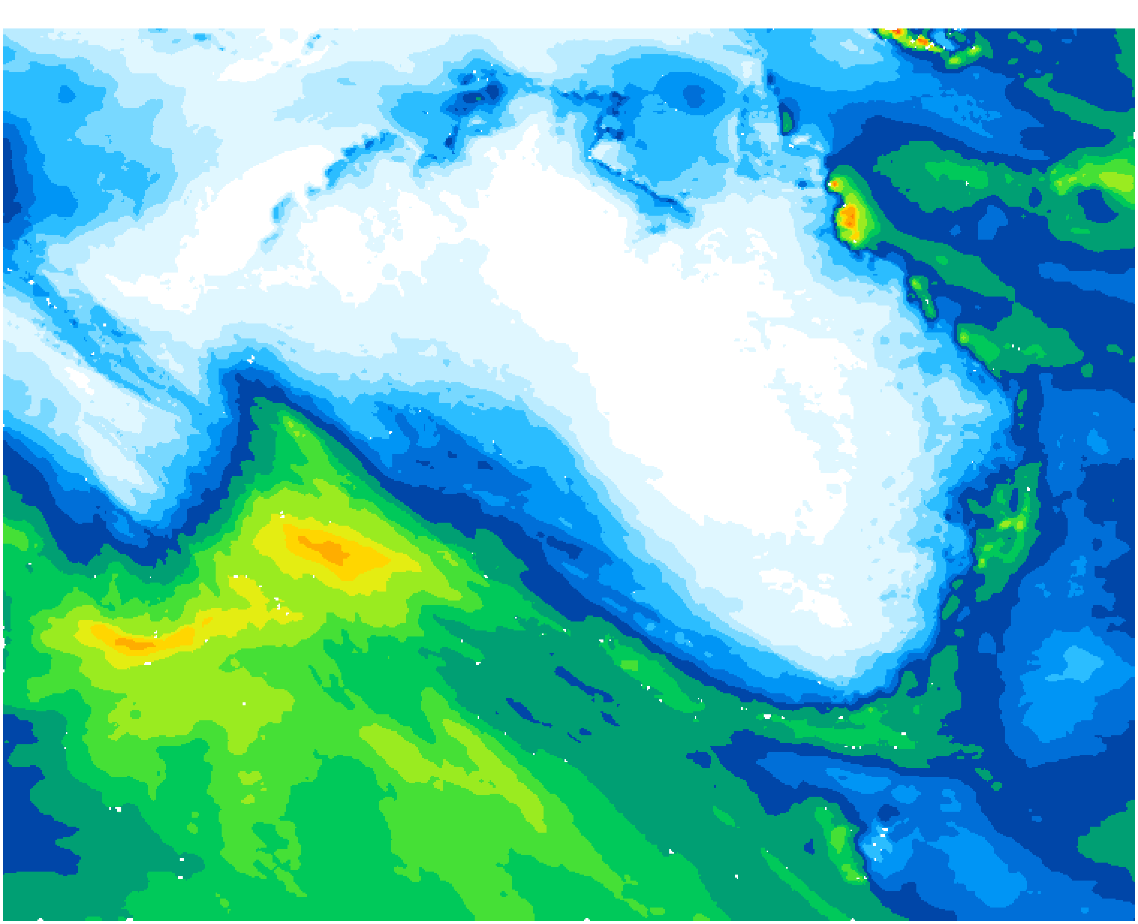 Forecast 7-day rainfall totals across North Queensland, valid 1 Oct 2026, 10:00 am Australian eastern time