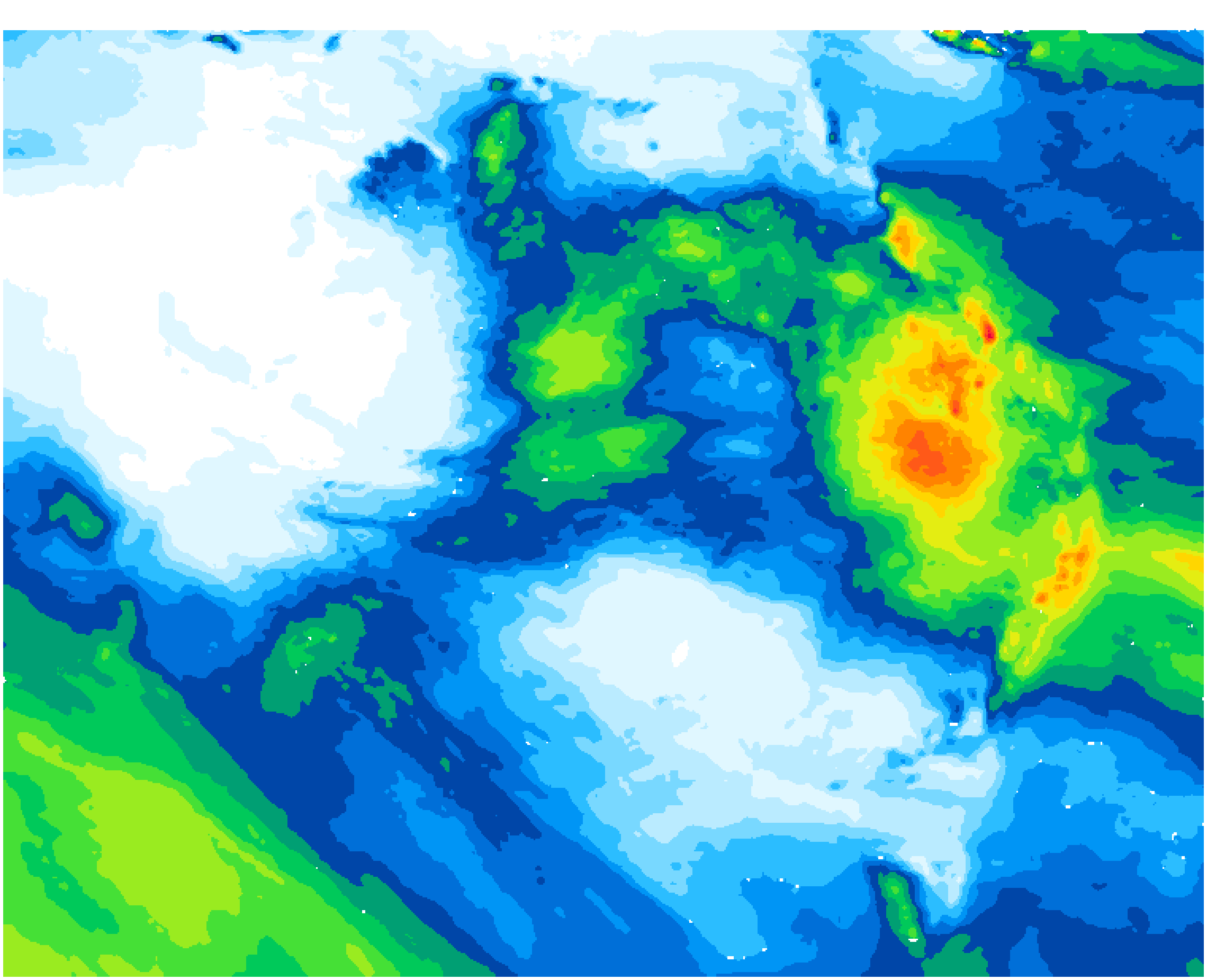 Forecast 7-day rainfall totals across Greater Sydney, valid 20 Oct 2026, 12:13 am Australian eastern time
