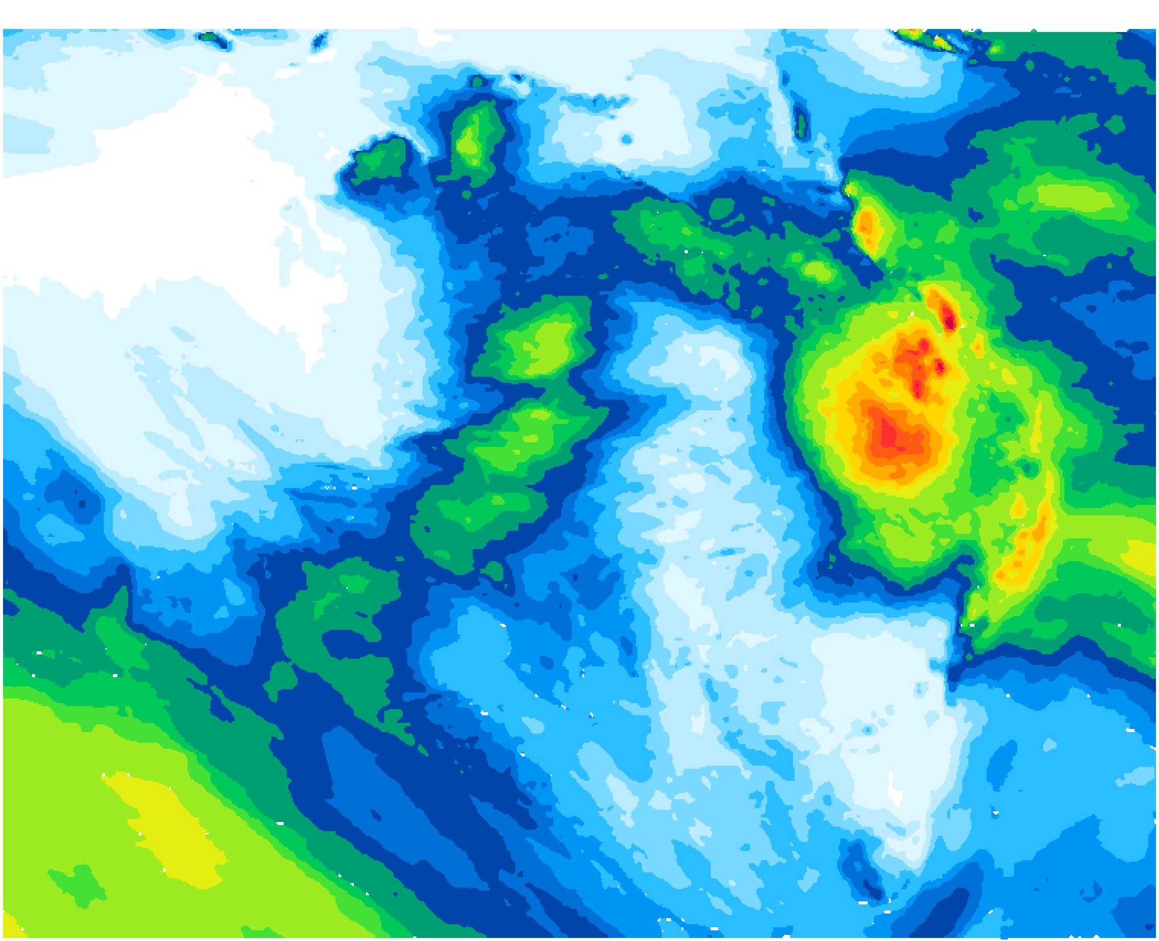 Forecast 7-day rainfall totals across Gippsland, valid 20 Oct 2026, 11:09 pm Australian eastern time