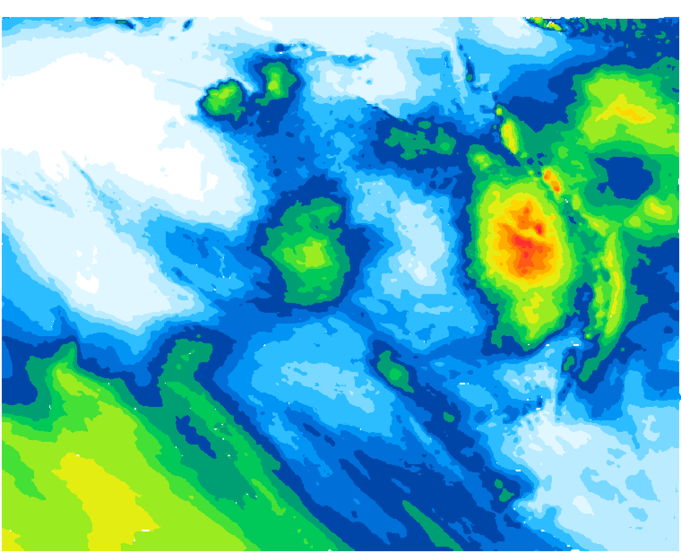 Forecast 7-day rainfall totals across Northern Rivers and North East NSW, valid 22 Oct 2026, 6:54 am Australian eastern time