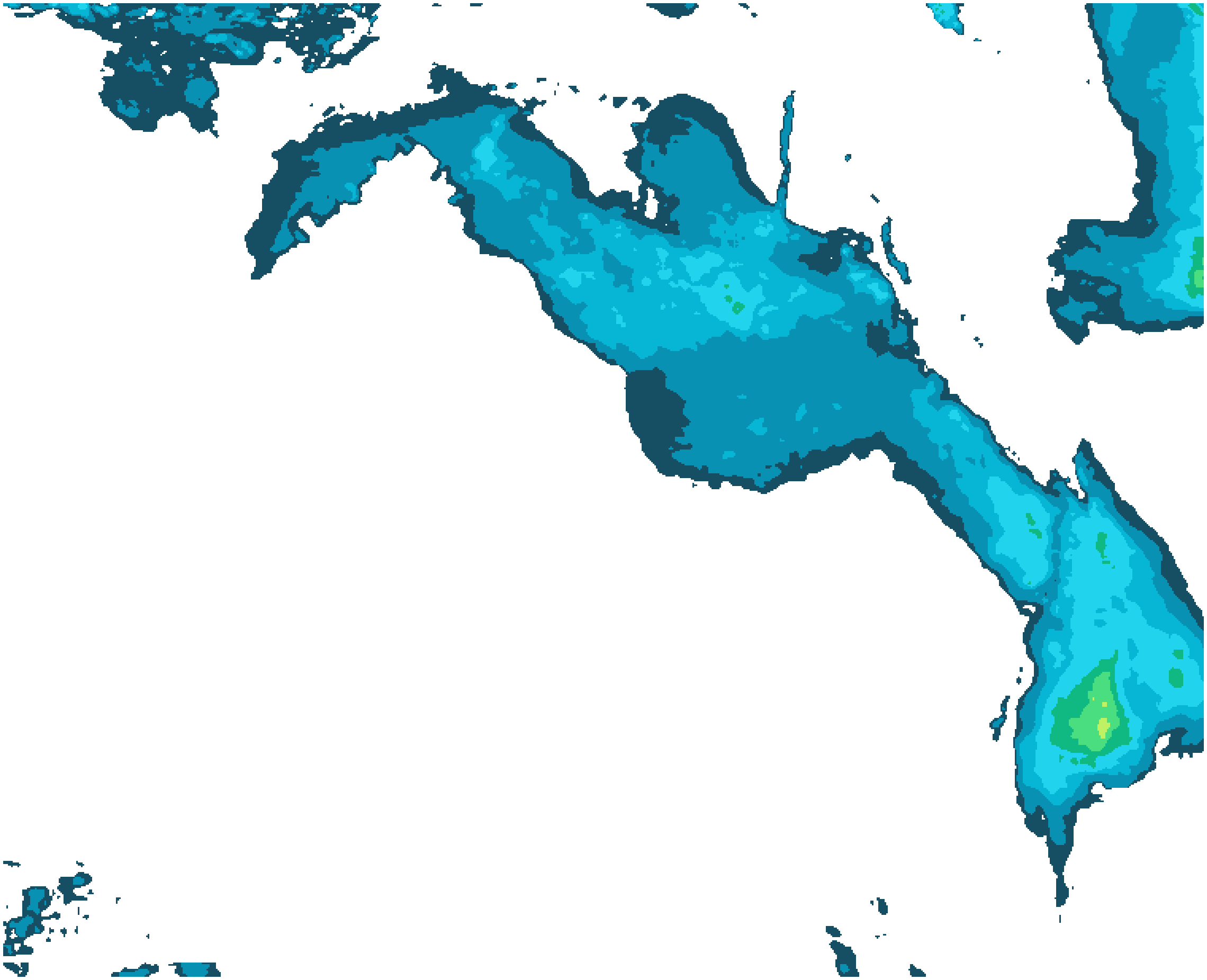 Thunderstorm chance across South East Queensland, valid 10 Oct 2026, 4:00 pm Australian eastern time